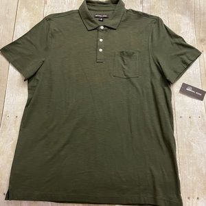 NWT Michael Kors Short Sleeved Olive polo shirt Size Large